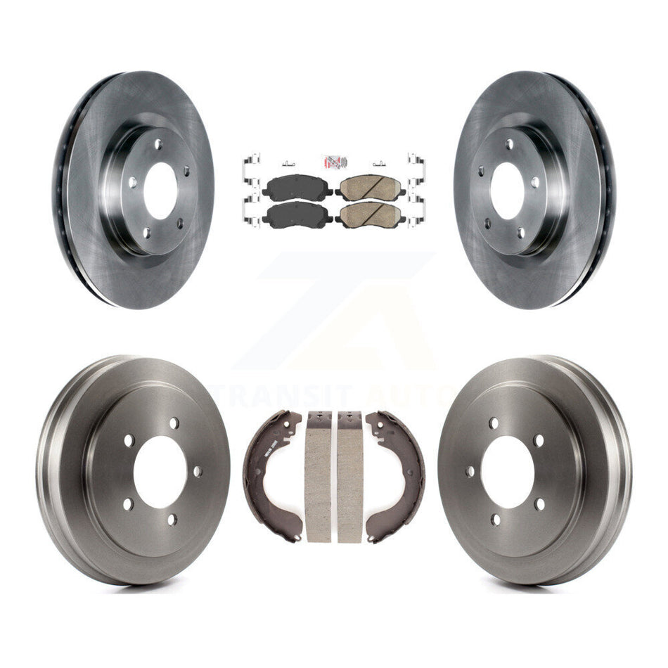 Front Rear Disc Brake Rotor Ceramic Pad & Drum Kit For Jeep Patriot Compass Dodge Caliber K8A-105170