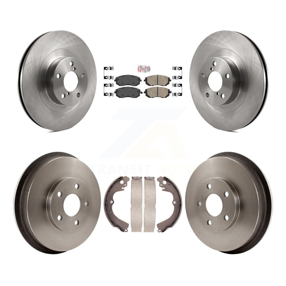 Front Rear Disc Brake Rotors Ceramic Pads And Drum Kit For Subaru Forester Impreza K8A-105176