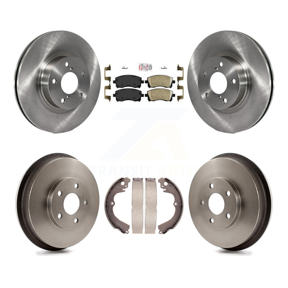 Front Rear Brake Rotor Ceramic Pad And Drum Kit For 1998-2002 Subaru Forester 4-Wheel ABS K8A-105179