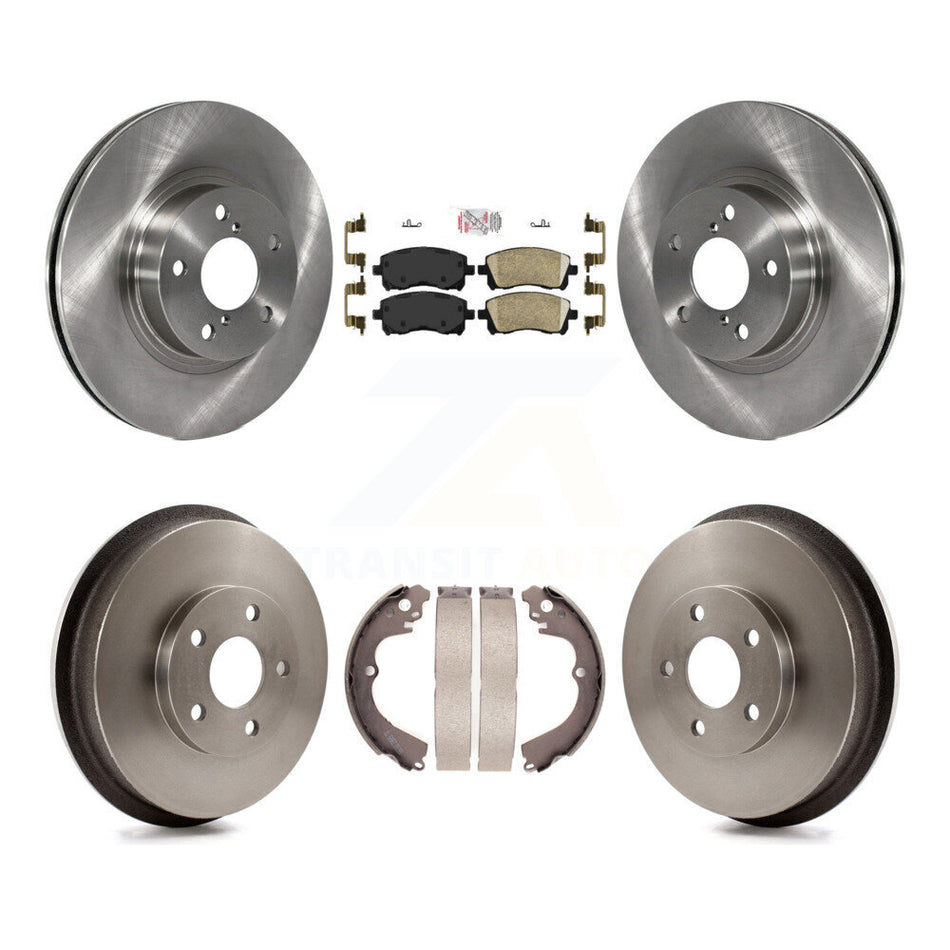 Front Rear Brake Rotor Ceramic Pad And Drum Kit For 1998-2002 Subaru Forester 4-Wheel ABS K8A-105179