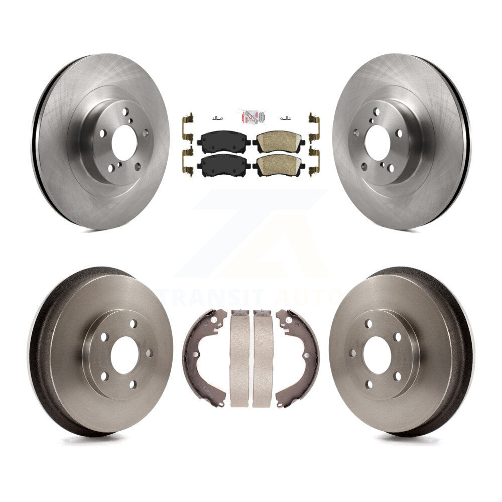 Front Rear Disc Brake Rotors Ceramic Pads And Drum Kit For Subaru Impreza WRX K8A-105181