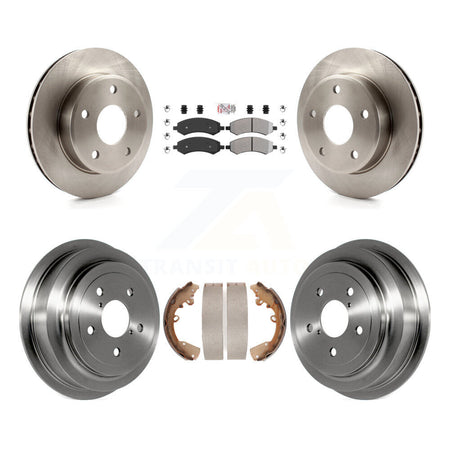 Front Rear Brake Rotors Semi-Metallic Pad Drum Kit For Dakota Dodge Ram Mitsubishi Raider K8A-105194