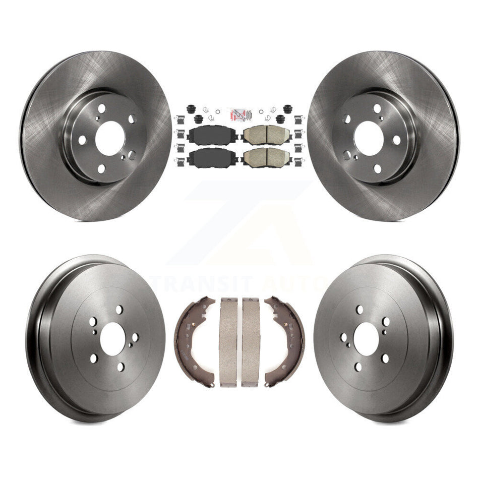 Front Rear Disc Brake Rotors Ceramic Pads And Drum Kit For Toyota Corolla K8A-105198