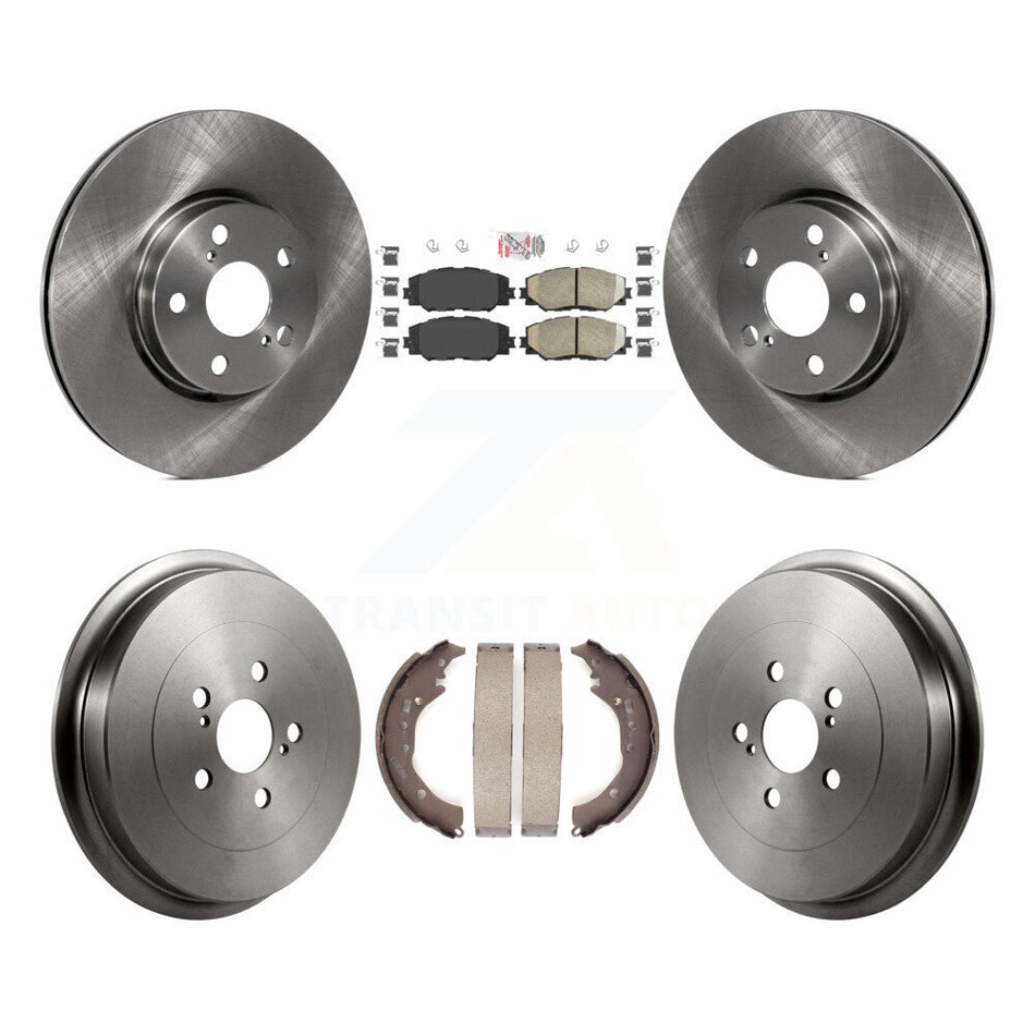 Front Rear Disc Brake Rotors Ceramic Pads And Drum Kit For Toyota Corolla K8A-105199