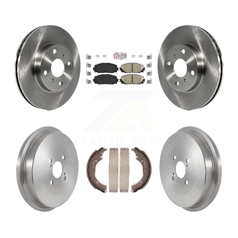 Front Rear Disc Brake Rotors Ceramic Pads And Drum Kit For Toyota Prius C Scion iQ K8A-105200
