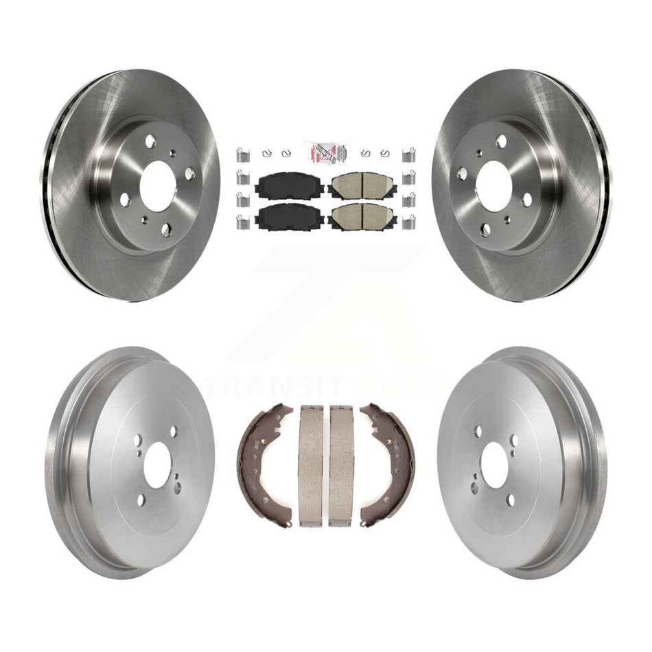 Front Rear Disc Brake Rotors Ceramic Pads And Drum Kit For Toyota Prius C Scion iQ K8A-105200