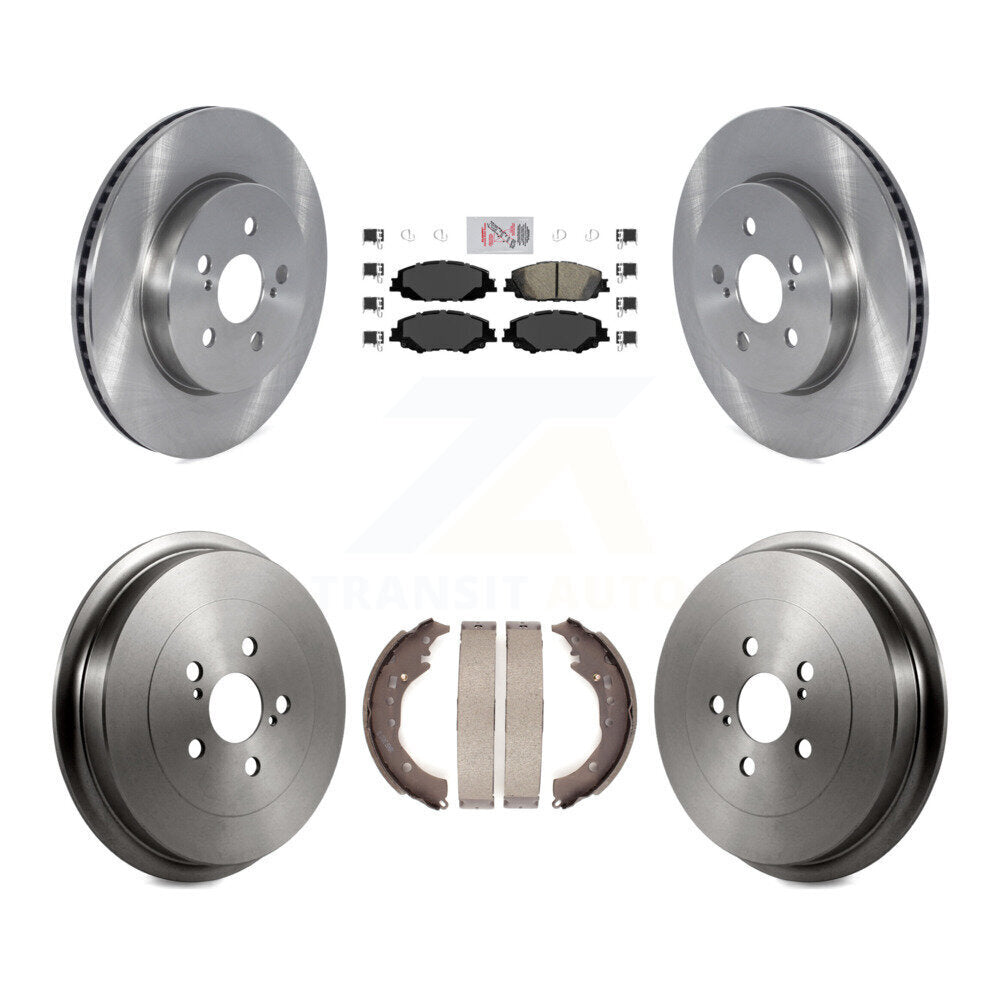 Front Rear Disc Brake Rotors Ceramic Pads And Drum Kit For 2019 Toyota Corolla 2.0L K8A-105201