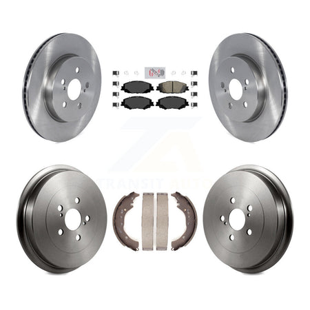 Front Rear Disc Brake Rotors Ceramic Pads And Drum Kit For 2019 Toyota Corolla 2.0L K8A-105201