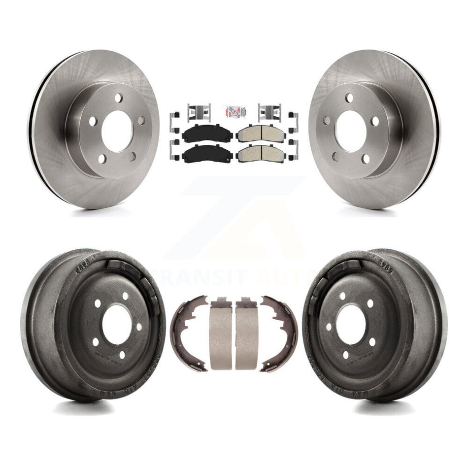 Front Rear Brake Rotor Semi-Metallic Pad & Drum Kit For Ford Ranger Mazda B4000 B3000 4WD K8A-105204