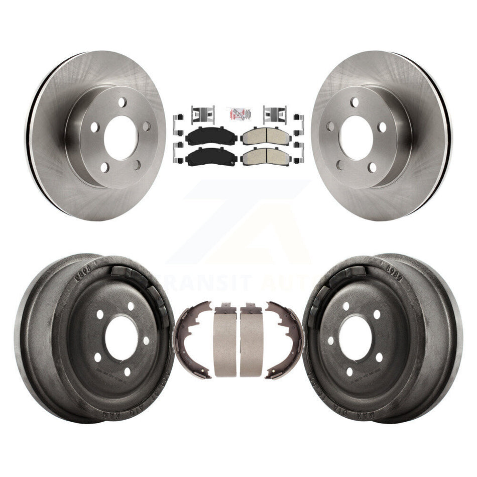 Front Rear Brake Rotor Semi-Metallic Pad & Drum Kit For Ford Ranger Mazda B4000 B3000 4WD K8A-105204