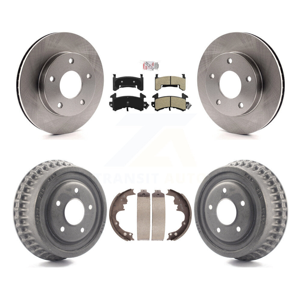Front Rear Brake Rotors Semi-Metallic Pad Drum Kit For Chevrolet S10 GMC S15 Blazer Jimmy K8A-105209