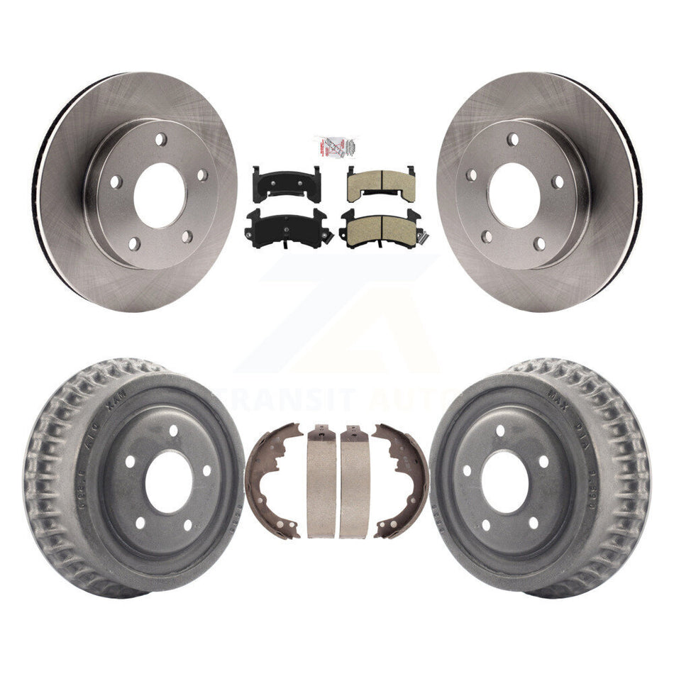 Front Rear Brake Rotors Semi-Metallic Pad Drum Kit For Chevrolet S10 GMC S15 Blazer Jimmy K8A-105209