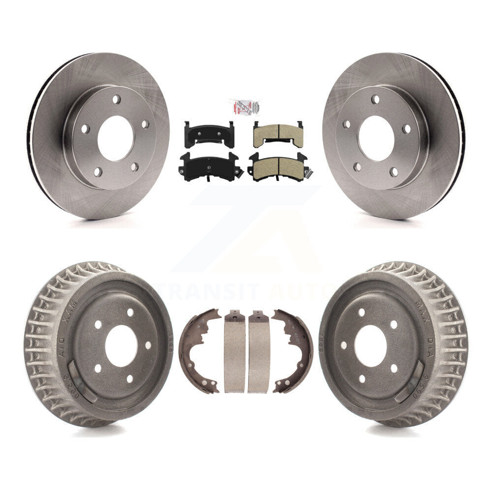Front Rear Brake Rotor Semi-Metallic Pad And Drum Kit For Chevrolet S10 GMC Sonoma Blazer K8A-105212