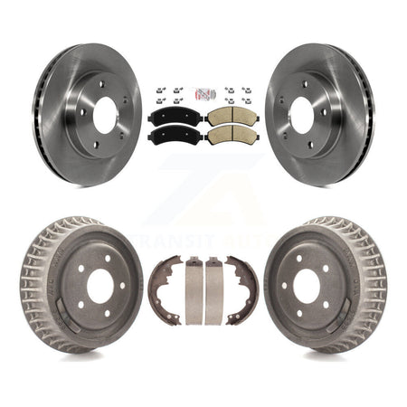 Front Rear Disc Brake Rotors Ceramic Pads And Drum Kit For 1998-2003 Chevrolet S10 4WD K8A-105213