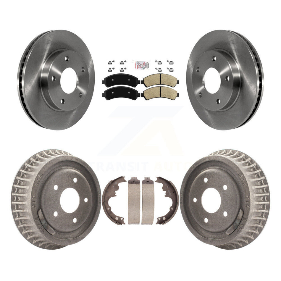 Front Rear Disc Brake Rotors Ceramic Pads And Drum Kit For 1998-2003 Chevrolet S10 4WD K8A-105213