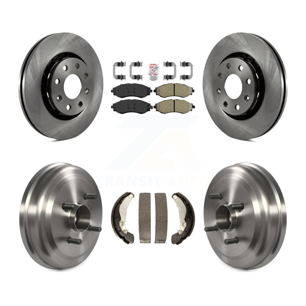 Front Rear Brake Rotor Semi-Metallic Pad & Drum Kit For Chevrolet Aveo Pontiac Aveo5 Wave K8A-105218