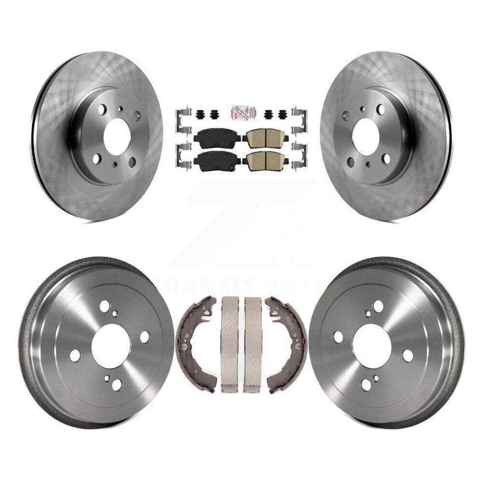 Front Rear Disc Brake Rotors Ceramic Pads And Drum Kit For 2001-2005 Toyota Echo K8A-105226