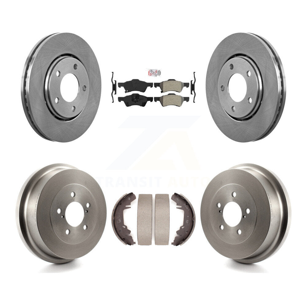 Front Rear Disc Brake Rotor Semi-Metallic Pad Drum Kit For Dodge Caravan Chrysler Voyager K8A-105241