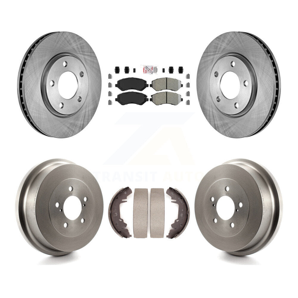 Front Rear Disc Brake Rotor Semi-Metallic Pad & Drum Kit For Dodge Grand Caravan Chrysler K8A-105243