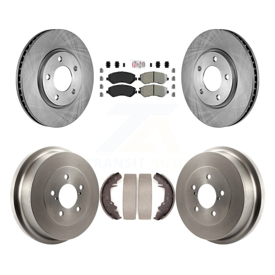 Front Rear Disc Brake Rotor Semi-Metallic Pad & Drum Kit For Dodge Grand Caravan Chrysler K8A-105243