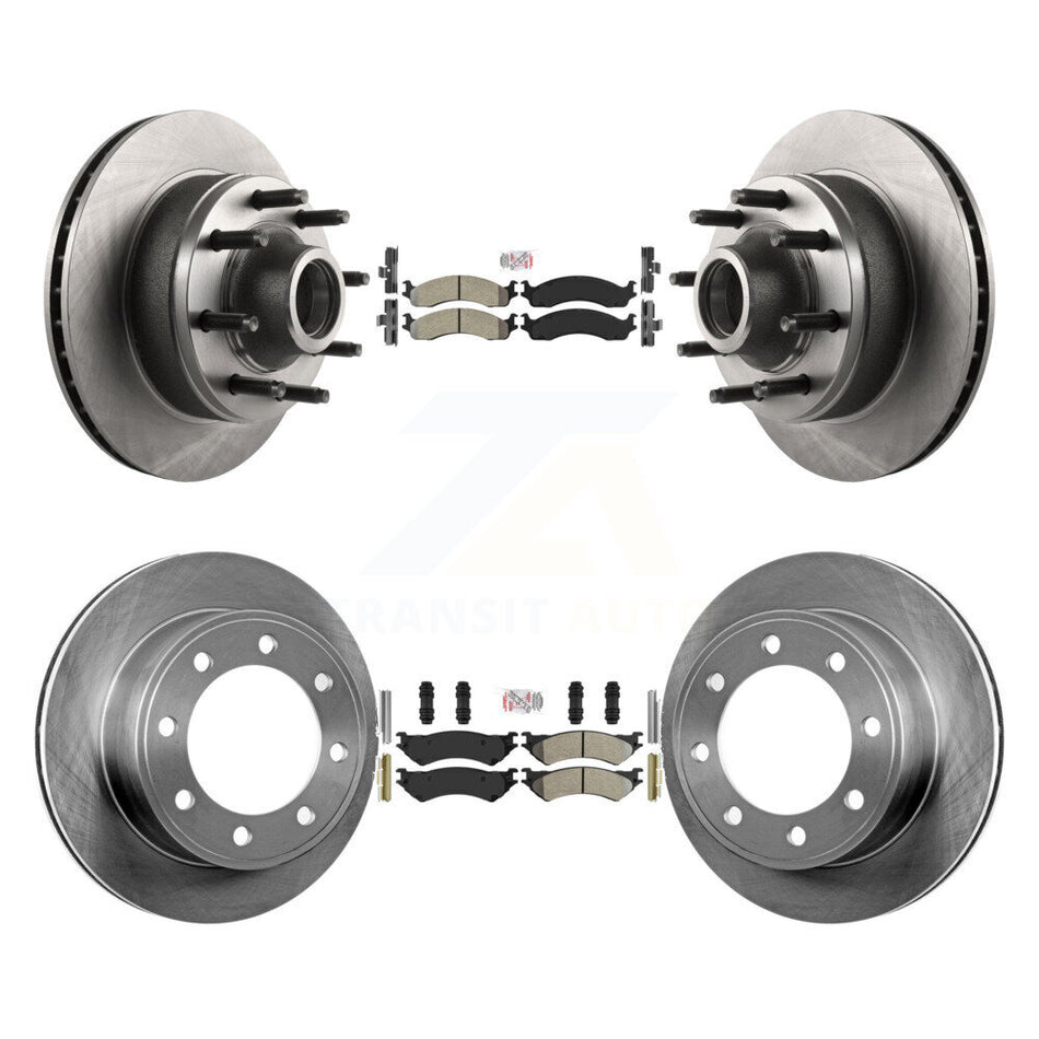 Front Rear Semi-Metallic Pad & Brake Rotors Kit For Ford E-350 Super Duty E-250 Econoline K8A-105302