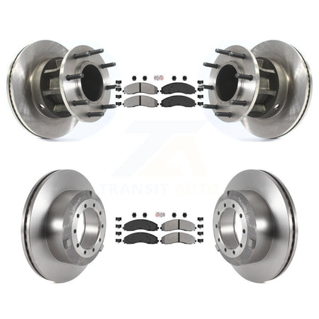 Front Rear Semi-Metallic Pad & Disc Brake Rotor Kit For Ford F-450 Super Duty F-550 4 X 2 K8A-105306
