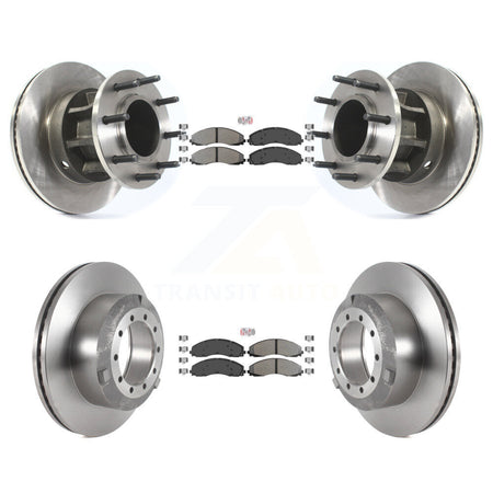 Front Rear Semi-Metallic Pad & Disc Brake Rotor Kit For Ford F-450 Super Duty F-550 4 X 2 K8A-105309