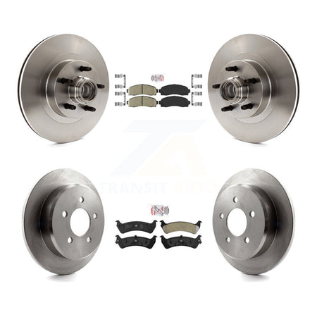 Front Ceramic Rear Semi-Metallic Pad & Brake Rotors Kit For 01-02 Ford Explorer Sport RWD K8A-105328