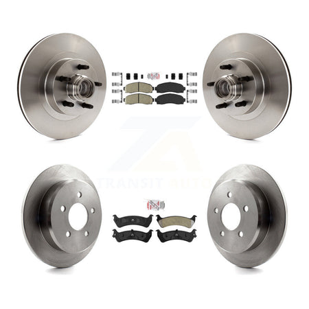 Front Ceramic Rear Semi-Metallic Pad & Brake Rotors Kit For 01-02 Ford Explorer Sport RWD K8A-105329