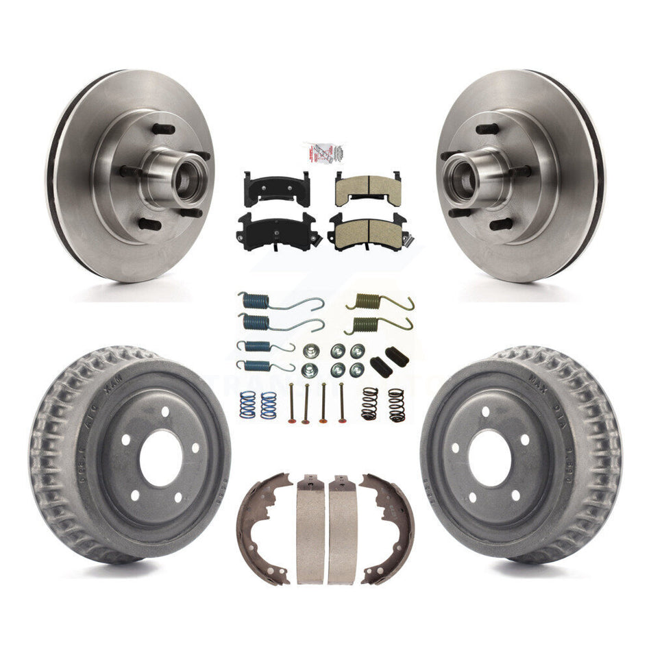 Front Rear Brake Rotors Semi-Metallic Pad Drum Kit (7Pc) For Chevrolet Camaro Pontiac S10 K8A-105334