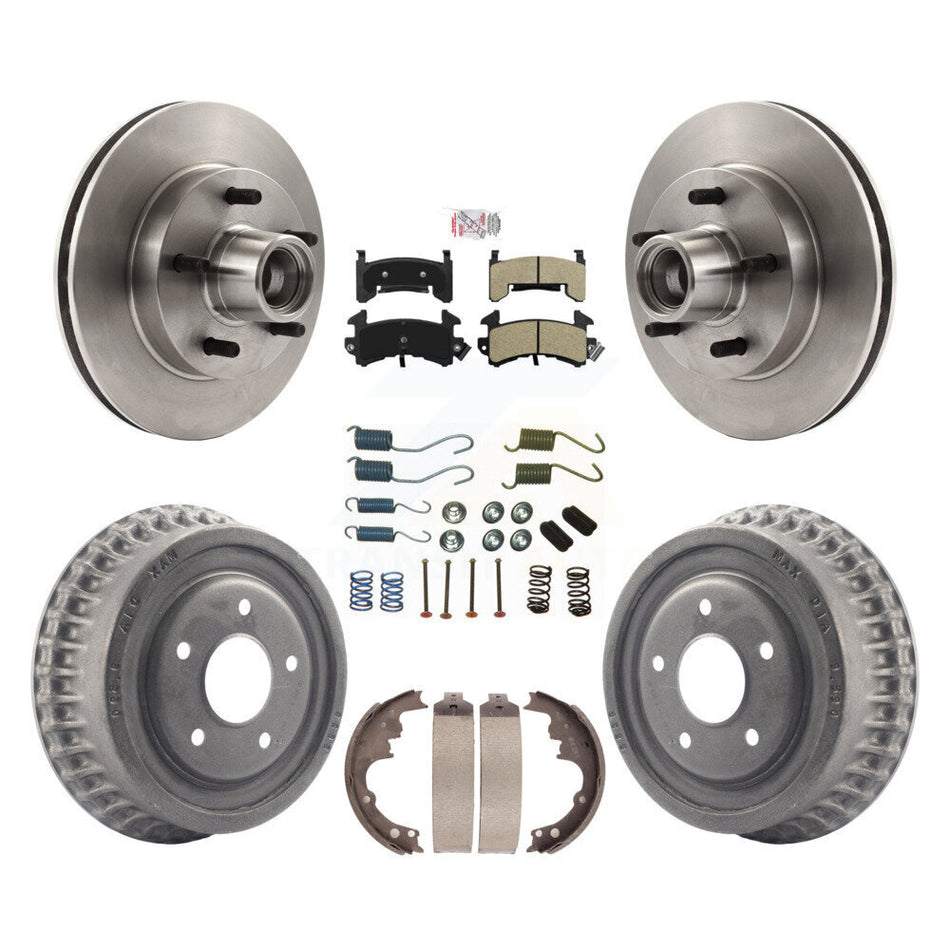 Front Rear Brake Rotors Semi-Metallic Pad Drum Kit (7Pc) For Chevrolet Camaro Pontiac S10 K8A-105334