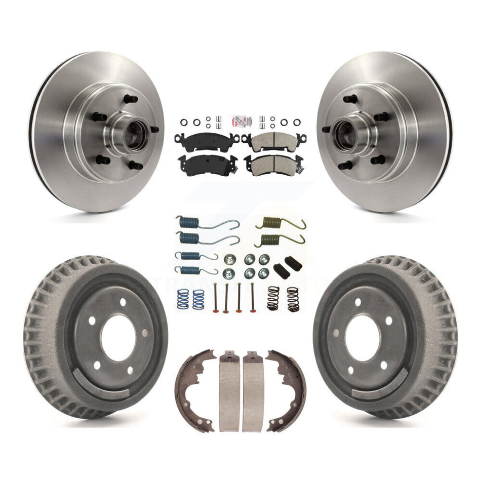 Front Rear Brake Rotors Semi-Metallic Pad & Drum Kit (7Pc) For Chevrolet Astro GMC Safari K8A-105343
