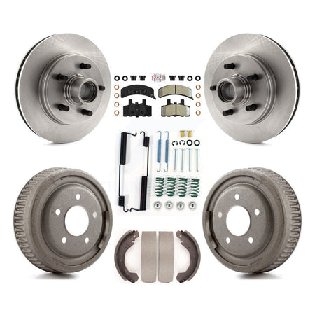 Front Rear Brake Rotor Semi-Metallic Pad Drum Kit (7Pc) For 1988-1991 C1500 Chevrolet GMC K8A-105344