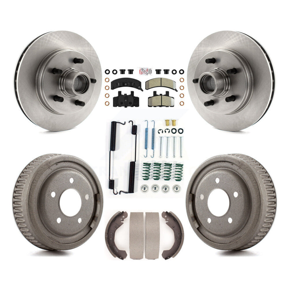 Front Rear Brake Rotor Semi-Metallic Pad Drum Kit (7Pc) For 1988-1991 C1500 Chevrolet GMC K8A-105344