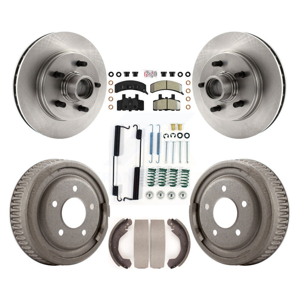 Front Rear Brake Rotor Semi-Metallic Pad Drum Kit (7Pc) For 1988-1991 C1500 Chevrolet GMC K8A-105344