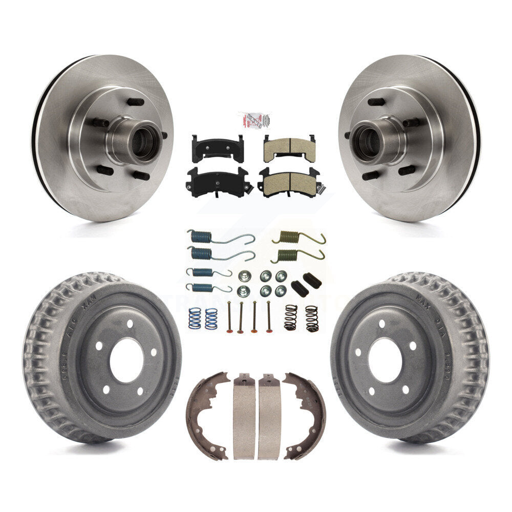 Front Rear Brake Rotors Semi-Metallic Pad Drum Kit (7Pc) For GMC Sonoma Chevrolet S10 S15 K8A-105355