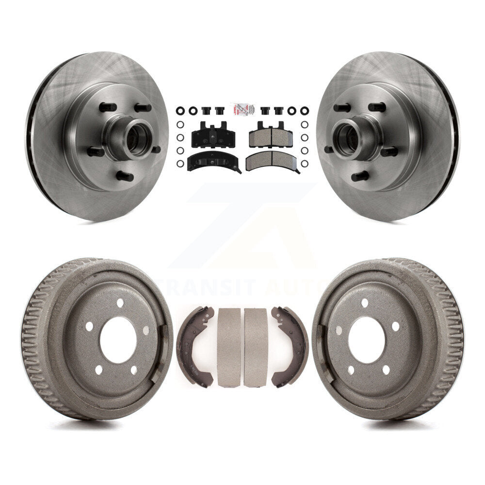 Front Rear Disc Brake Rotors Hub Assembly Semi-Metallic Pads And Drum Kit For GMC Yukon K8A-105371