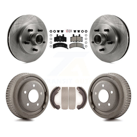 Front Rear Disc Brake Rotors Hub Assembly Semi-Metallic Pads And Drum Kit For GMC Yukon K8A-105371