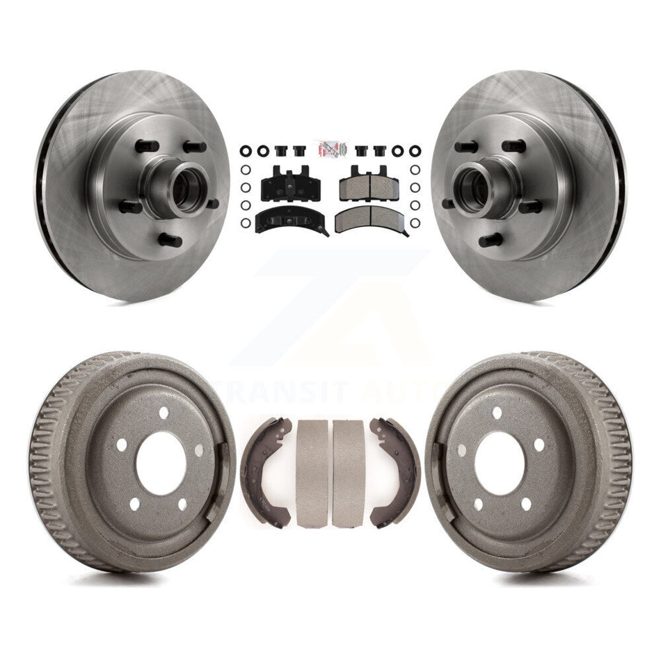 Front Rear Disc Brake Rotors Hub Assembly Semi-Metallic Pads And Drum Kit For GMC Yukon K8A-105371