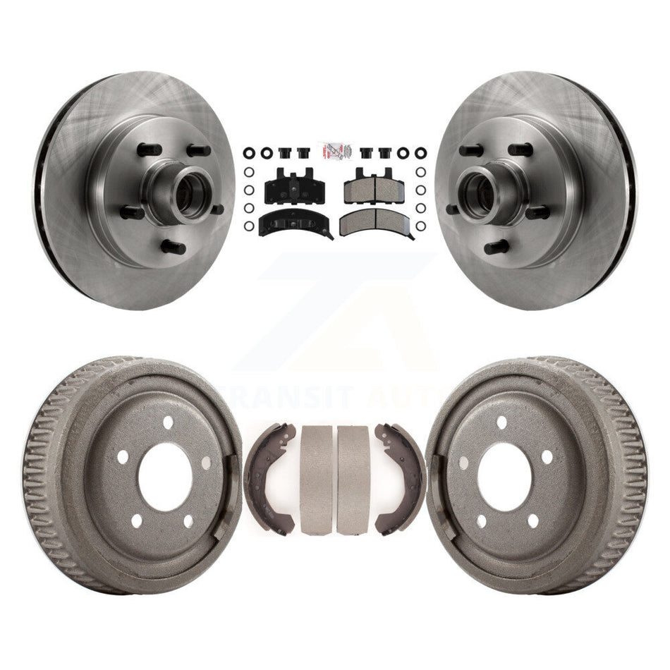 Front Rear Disc Brake Rotors Hub Assembly Semi-Metallic Pads And Drum Kit For GMC Yukon K8A-105371