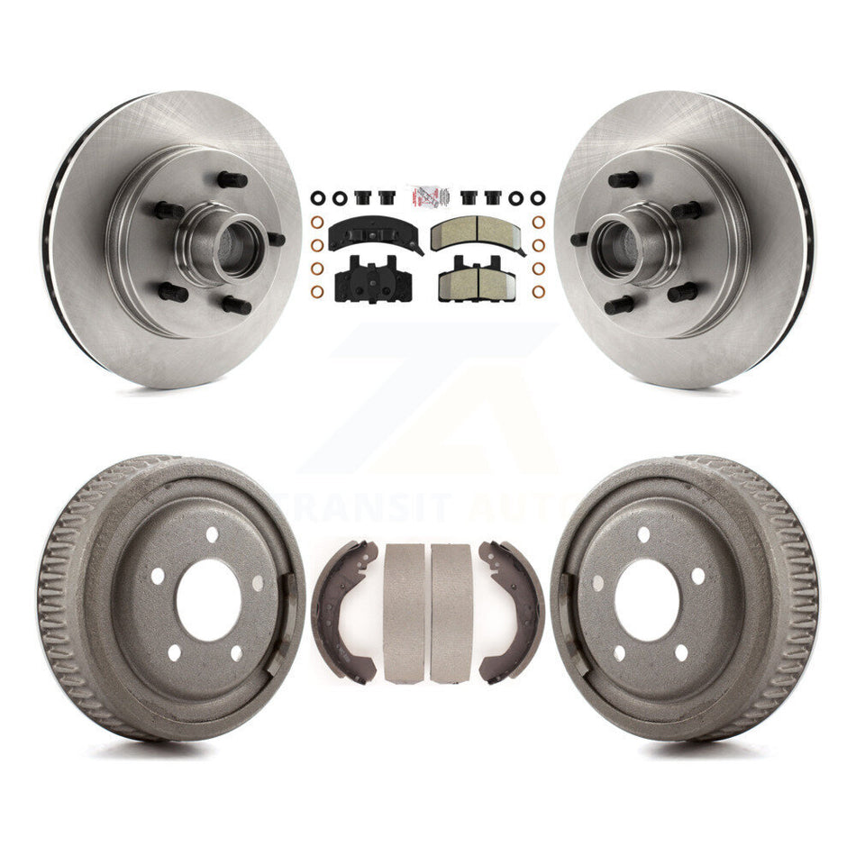 Front Rear Disc Brake Rotors Semi-Metallic Pad Drum Kit For 1988-1991 C1500 Chevrolet GMC K8A-105372