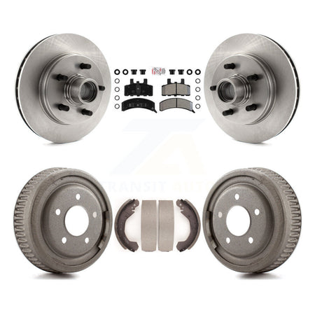 Front Rear Disc Brake Rotors Semi-Metallic Pad Drum Kit For 1988-1991 C1500 Chevrolet GMC K8A-105373