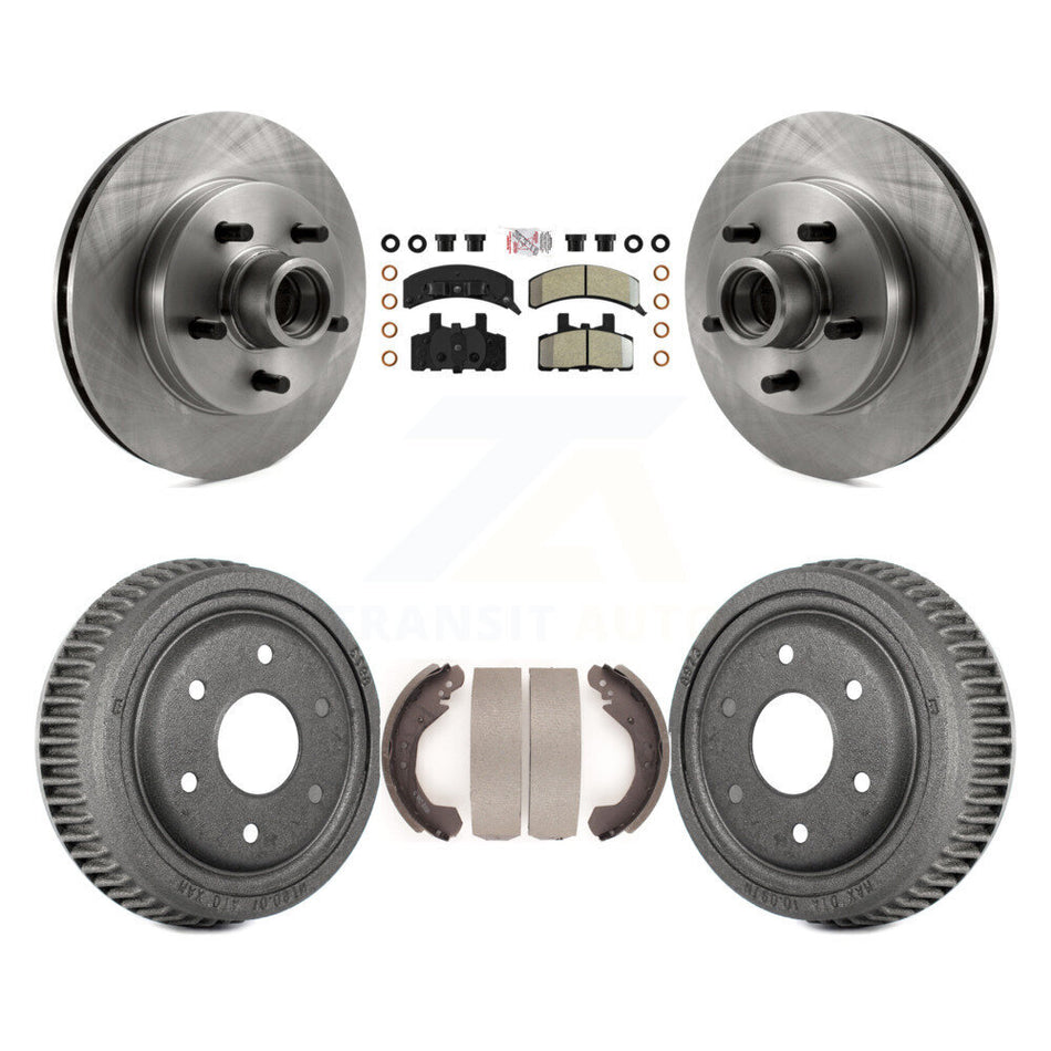 Front Rear Disc Brake Rotor Hub Assembly Semi-Metallic Pad And Drum Kit For GMC Yukon RWD K8A-105374