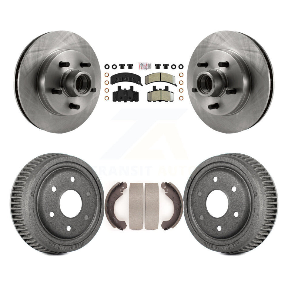 Front Rear Disc Brake Rotor Hub Assembly Semi-Metallic Pad And Drum Kit For GMC Yukon RWD K8A-105374