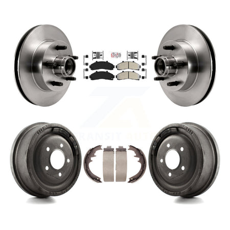 Front Rear Brake Rotor Semi-Metallic Pad Drum Kit For Ford Ranger Mazda B4000 B3000 B2500 K8A-105392