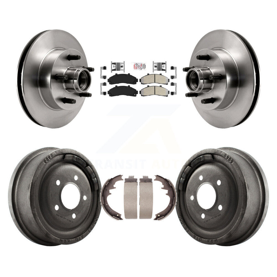 Front Rear Brake Rotor Semi-Metallic Pad Drum Kit For Ford Ranger Mazda B4000 B3000 B2500 K8A-105392