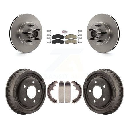 Front Rear Brake Rotor Ceramic Pad & Drum Kit For 06-09 Ford Ranger With 9" Diameter K8A-105395