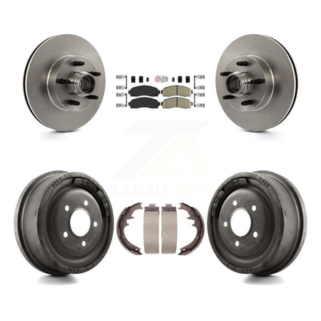 Front Rear Brake Rotors Ceramic Pad Drum Kit For 06-09 Ford Ranger With 10" Diameter K8A-105398