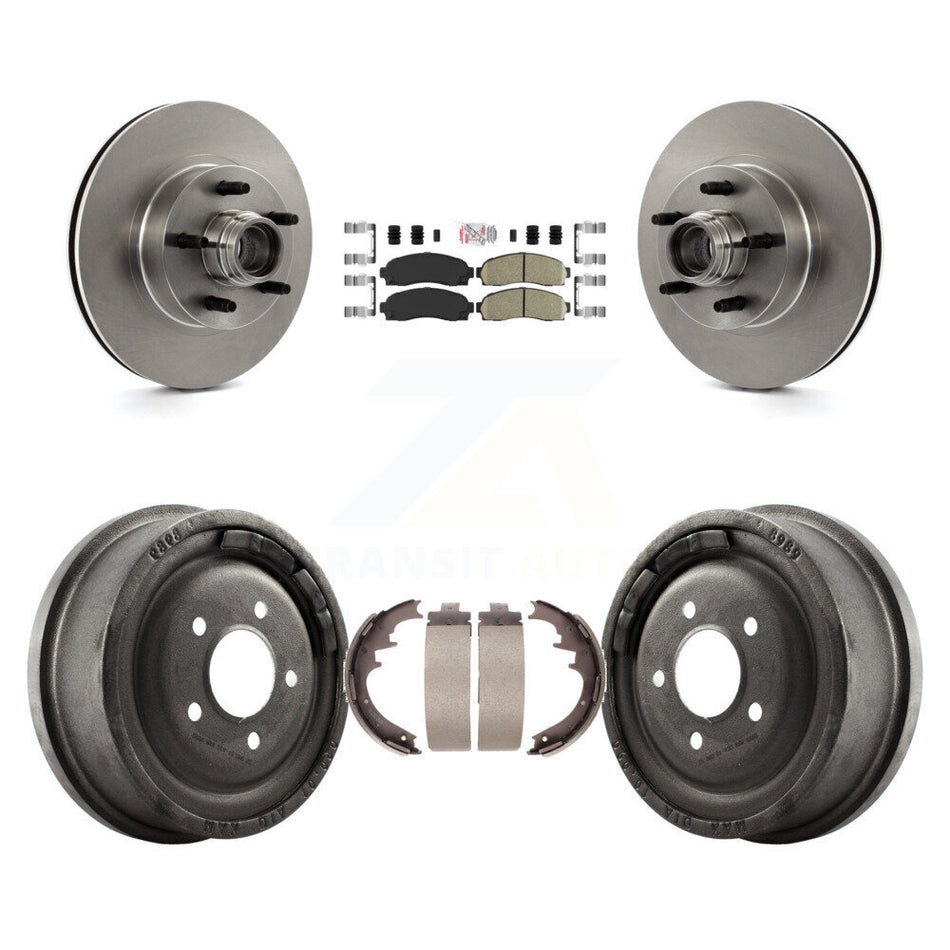 Front Rear Brake Rotors Ceramic Pad Drum Kit For 06-09 Ford Ranger With 10" Diameter K8A-105398
