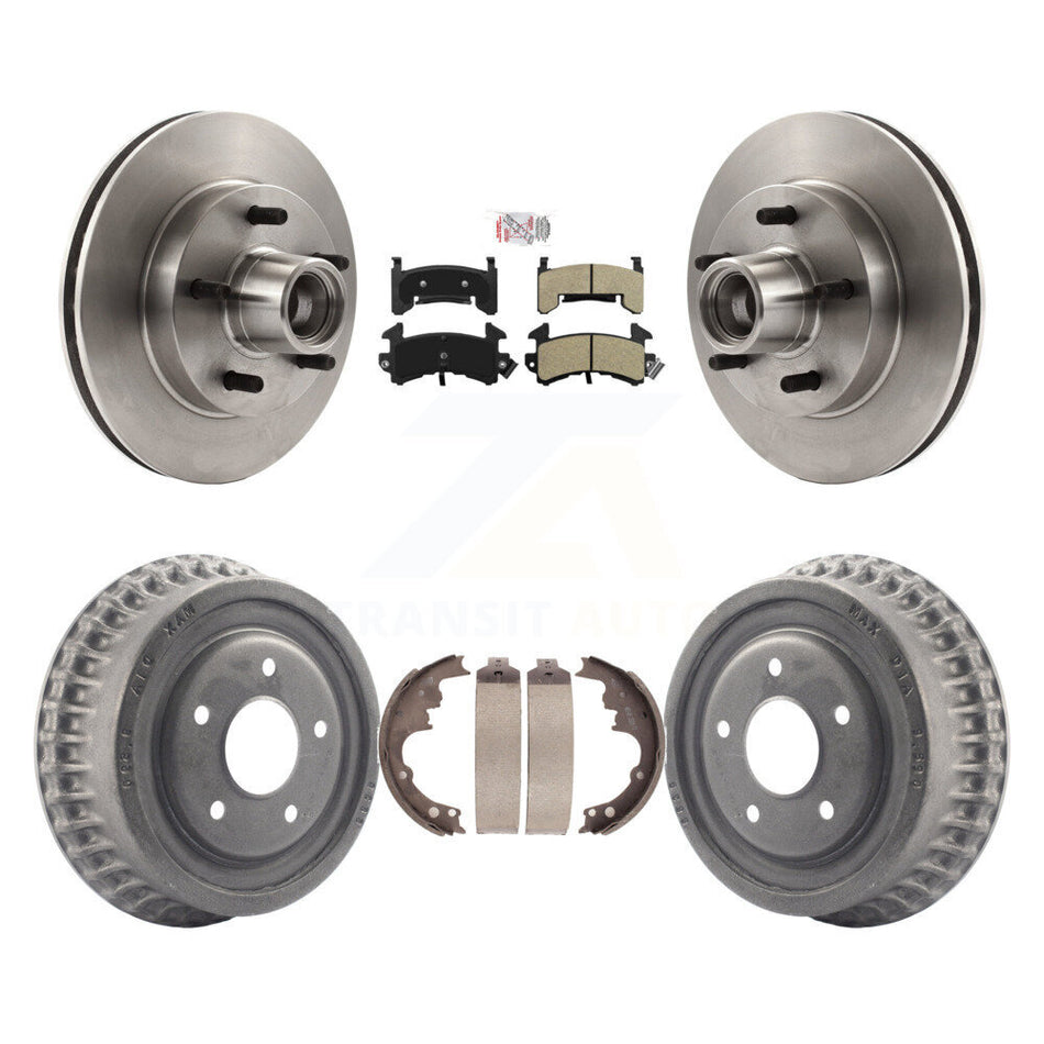 Front Rear Brake Rotor Semi-Metallic Pad & Drum Kit For Chevrolet Camaro Pontiac Firebird K8A-105402
